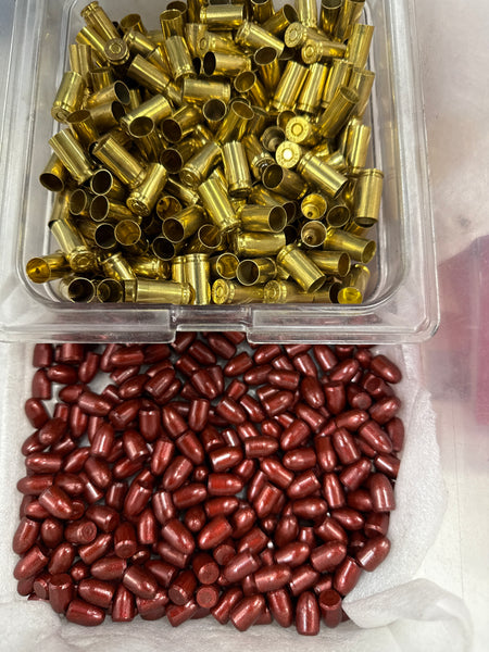 9mm Bullets & PRIMED Brass Combos-1000ct.-FREE SHIPPING