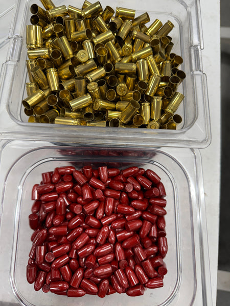 9mm Bullets & PRIMED Brass Combos-1000ct.-FREE SHIPPING